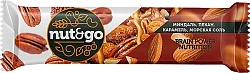 Nut & Go Миндальный батончик с пеканом, мягкой карамелью и морской солью 36гр