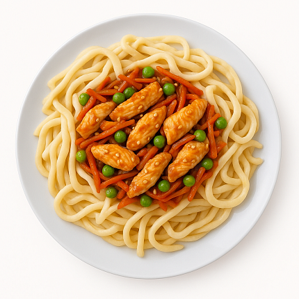 Mfood.kz Вок-лапша с курицей и овощами, 300г