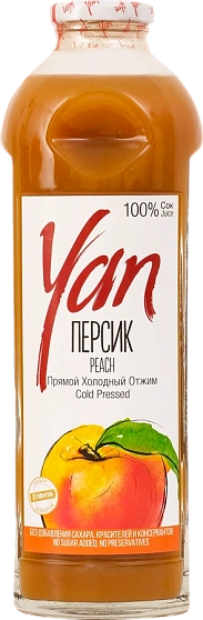 Yan Персиково-яблочный сок прямого отжима 250мл