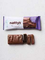 Natty's & Go! Шоколадный батончик с арахисовой пастой и какао, покрытый молочным шоколадом 45гр