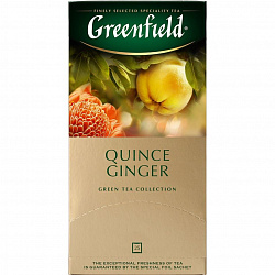 Greenfield Quince Ginger Зеленый чай 25 пакетиков
