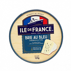 ILE DE FRANCE Сыр безлактозный с голубой плесенью Бри Блю 125гр