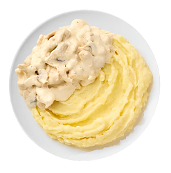 Mfood.kz Фрикасе из курицы с грибами с пюре 300гр