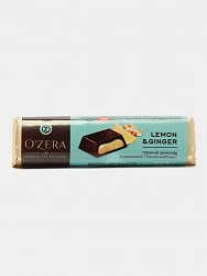 O'Zera Lemon & Ginger Горький шоколад с начинкой "Лимон-имбирь" 50гр