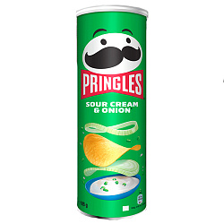 Pringles Чипсы со вкусом Сметана и Лук 165гр