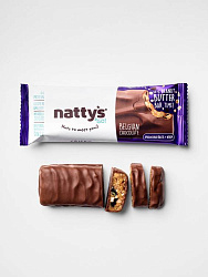 Natty's & Go! Шоколадный батончик с арахисом, карамелью и изюмом в молочном шоколаде 45гр