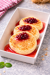 Mfood.kz Сырники 3 шт с джемом