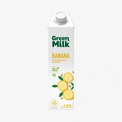 Green milk Barista Banana Растительный напиток 1л