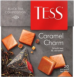 Tess Черный чай Caramel Charm 20 пирамидок