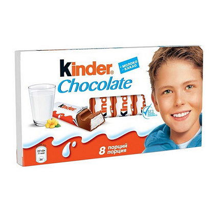 Kinder Chocolate Шоколад молочный с молочной начинкой 100гр 8 порций