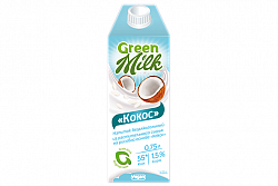 Green Milk Напиток безалкогольный из растительного сырья на рисовой основе "Кокос" 1,5% 750мл