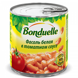 Bonduelle Белая фасоль в томатном соусе 400гр