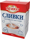 President Сливки питьевые 11% 200гр