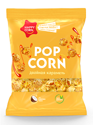 Воздушная кукуруза двойная карамель 80р Happy Corn		