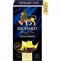 Richard Royal Tea Чай черный Royal Lemon 25 пакетиков