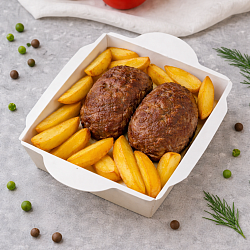 Mfood.kz Котлеты из телятины с картофельными дольками