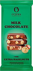 O'Zera Milk Chocolate Молочный шоколад с цельным фундуком 90гр