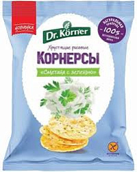 Dr.Korner Корнерсы Хрустящие рисовые Сметана с зеленью