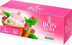 Bon Time Черный чай Малина 25 пакетиков