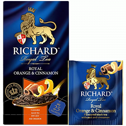 Richard Черный чай Royal Orange & Cinnamon 25 пакетиков