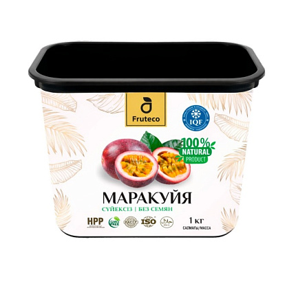 Пюре Fruteco маракуйи без семян замороженное 1кг