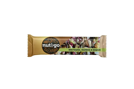 Nut&Go Батончик «Фисташка, малина и кешью», 28 г