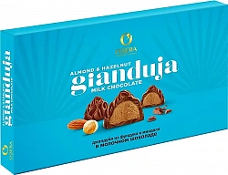 O`Zera Шоколадные конфеты Джандуйя из фундука и миндаля в молочном шоколаде 220гр
