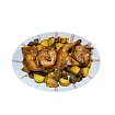 Mfood.kz Цыпленок табака с картофельными дольками с грибами и розмарином 1,3кг