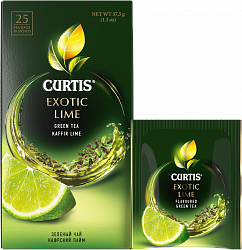 Curtis Exotic Lime Зеленый чай Кафрский лайм 25 пакетиков 37,5гр