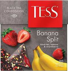 Tess Черный чай Banana Split 20 пирамидок