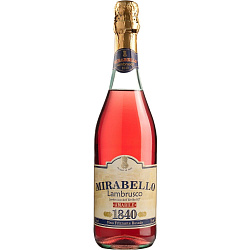 Mirabello Lambrusco Вино игристое розовое полусладкое 7,5% 750 мл