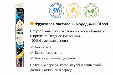 Mfood.kz Фруктовая пастила смородина 35гр