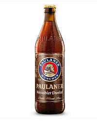 Пиво Paulaner Weissbier Dunkel нефильтрованное темное  5.3% 500мл