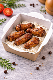 Mfood.kz Куриные крылышки барбекю с рисом