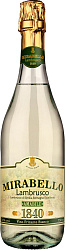 Mirabello Lambrusco Вино игристое белое полусладкое 7,5% 750мл