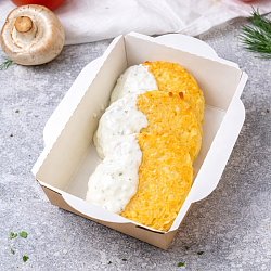 Mfood.kz Драники картофельные со сливочным соусом
