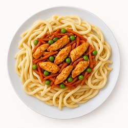 Mfood.kz Вок-лапша с курицей и овощами, 300г Mfood.kz Вок-лапша с курицей и овощами, 300г