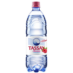 Тассай вода без газа с малиновая 1л																								